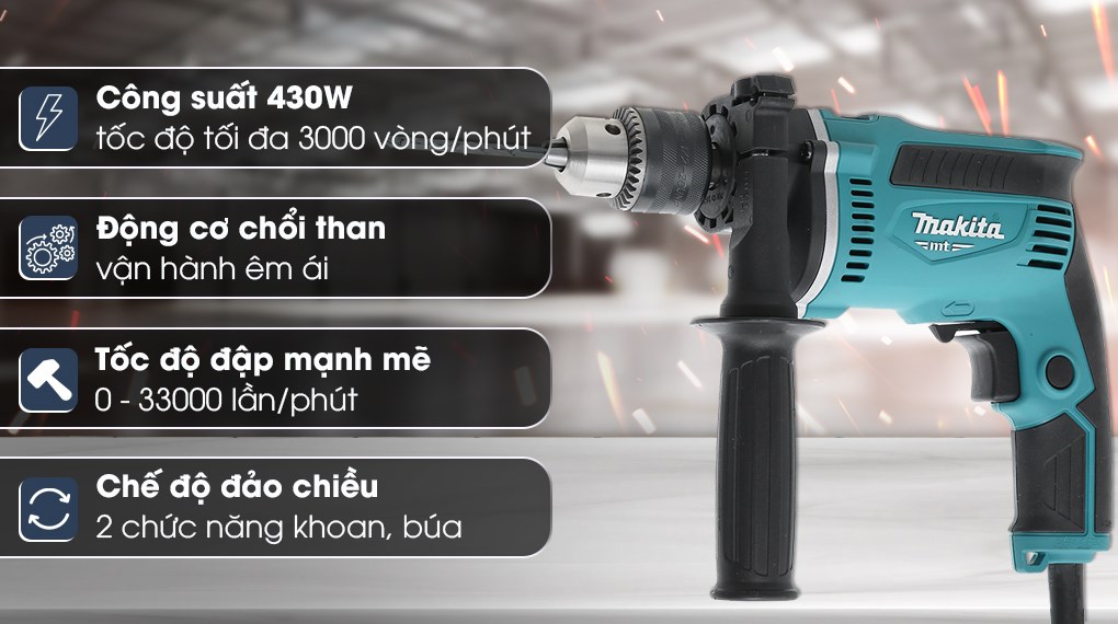 Máy khoan búa điện Makita M8103KX2B 430W