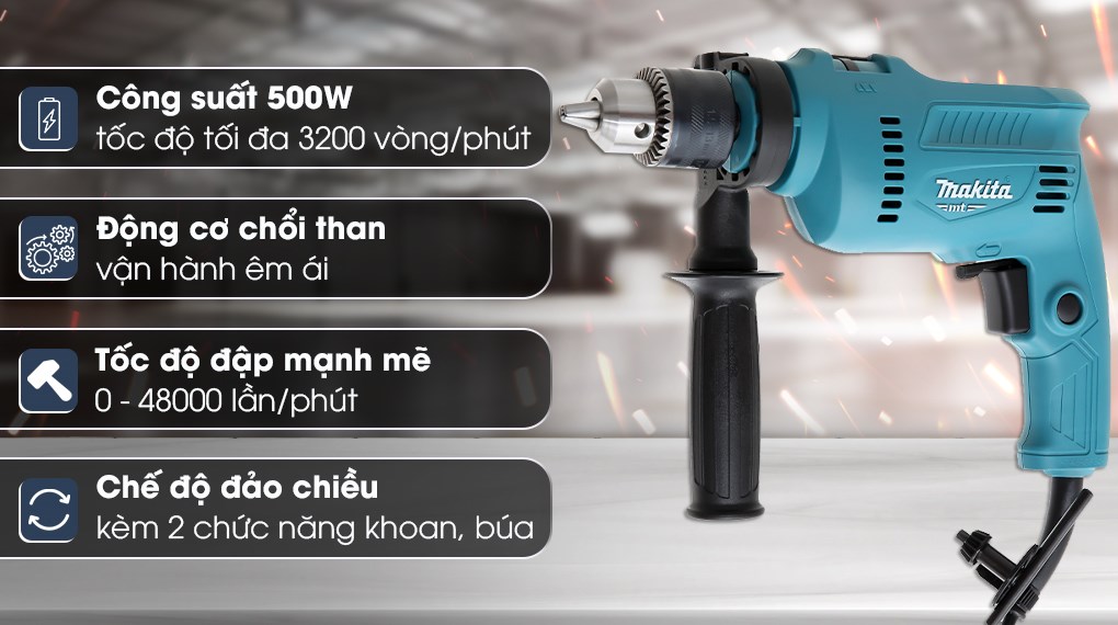 Máy khoan búa điện Makita M0801B 500W