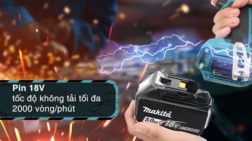 Máy khoan búa, vặn vít pin Makita DHP484RTE 18V (2 pin, 1 sạc)