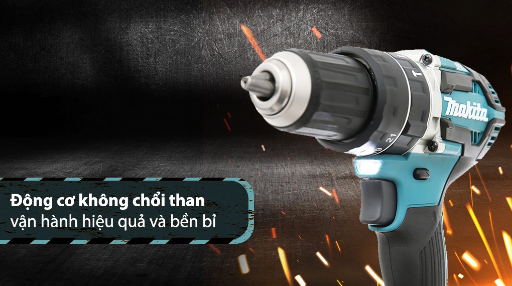 Máy khoan búa, vặn vít pin Makita DHP484RTE 18V (2 pin, 1 sạc)