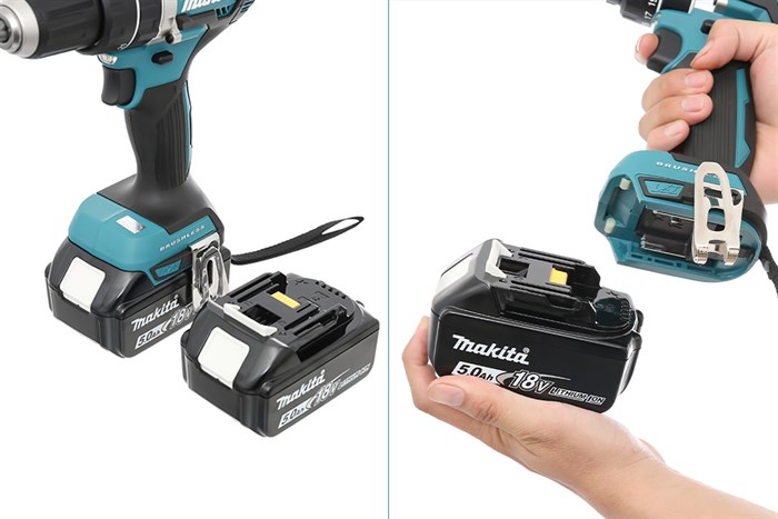Máy khoan búa, vặn vít pin Makita DHP484RTE 18V (2 pin, 1 sạc)