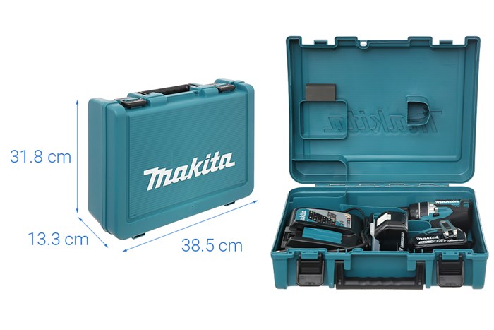 Máy khoan búa, vặn vít pin Makita DHP484RTE 18V (2 pin, 1 sạc)