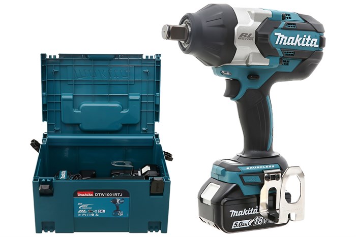 Máy siết bu lông pin Makita DTW1001RTJ 18V (2 pin, 1 sạc)