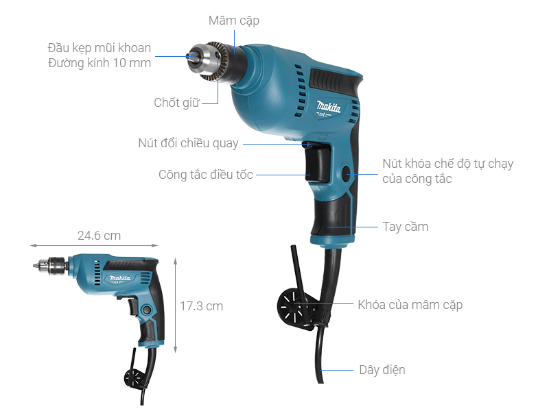 Máy khoan điện Makita M6001B 450W