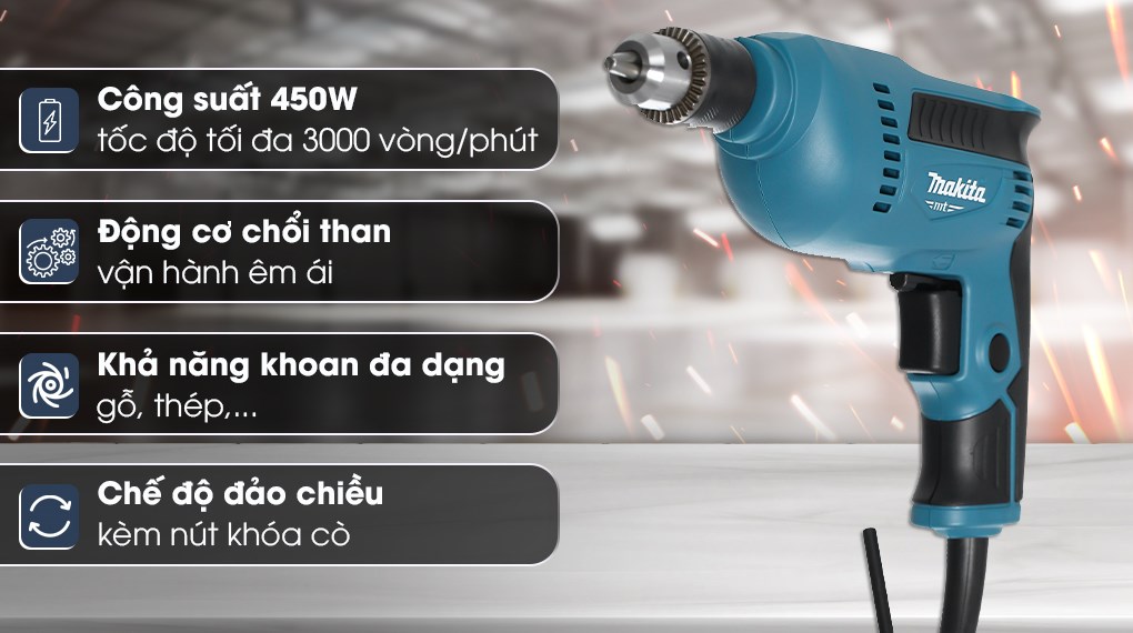 Máy khoan điện Makita M6001B 450W