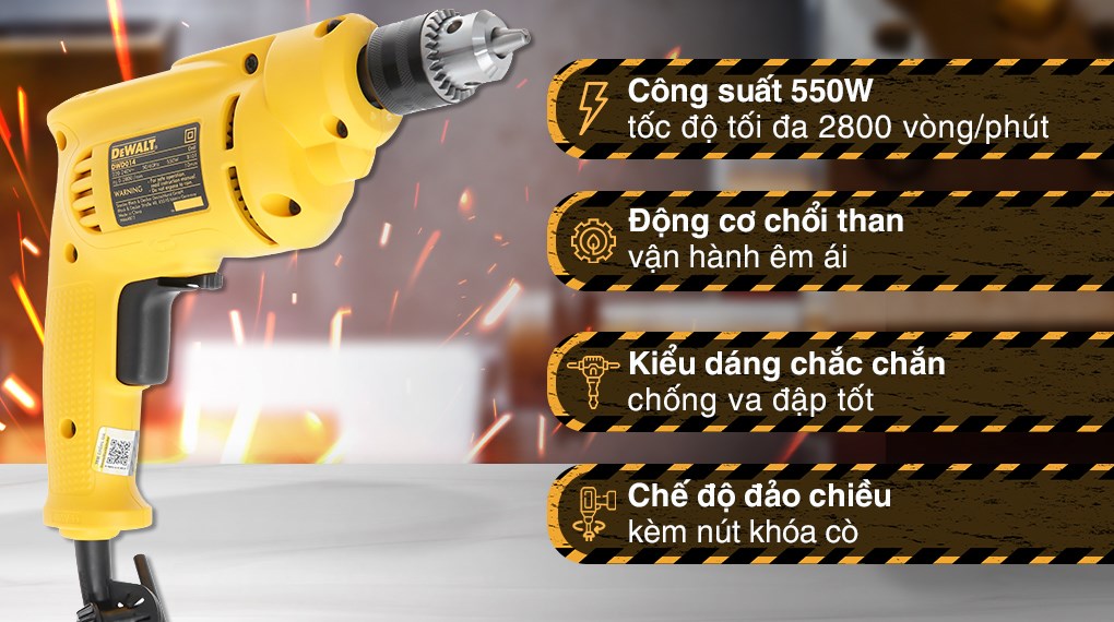 Máy khoan điện Dewalt DWD014-B1 550W