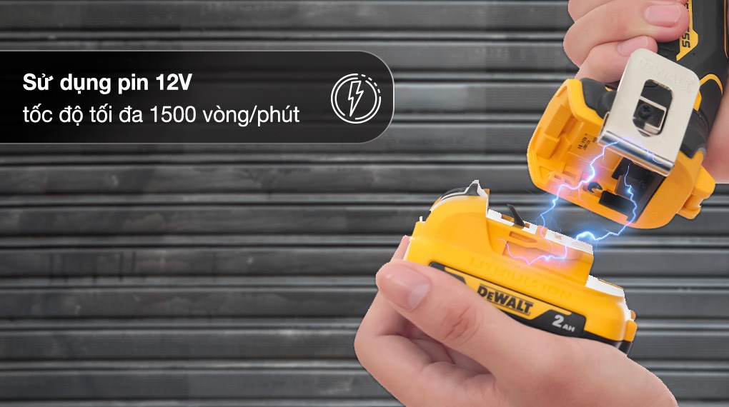 Máy khoan pin Dewalt DCD701D2-KR 12V (2 pin 2 Ah, 1 sạc)
