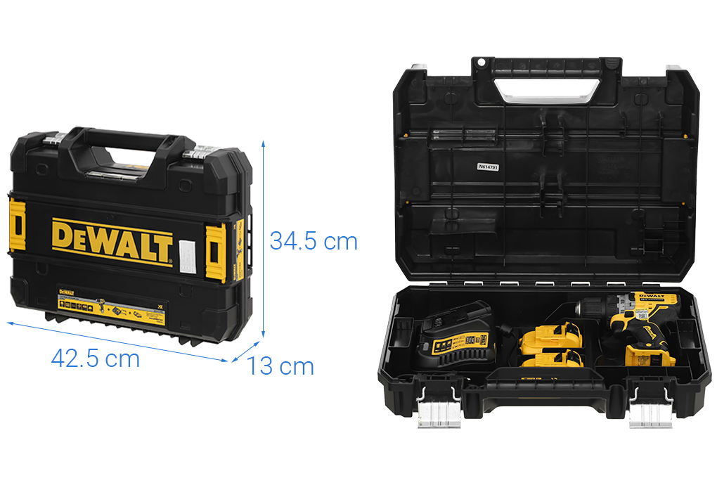 Máy khoan pin Dewalt DCD701D2-KR 12V (2 pin 2 Ah, 1 sạc) Màu Đen - Vàng