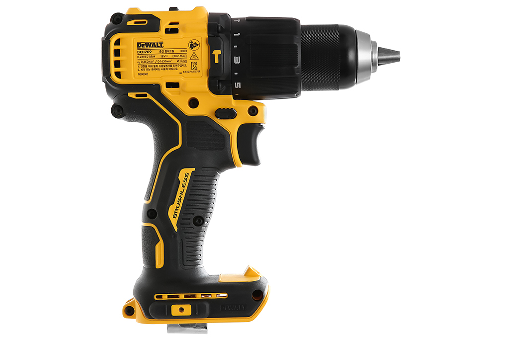 Máy khoan pin Dewalt DCD709N-KR 18V (không kèm pin, sạc) Màu Đen - Vàng