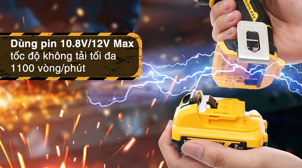 Máy khoan vặn vít pin Dewalt DCF601D2-KR 12V (2 pin 2 Ah, 1 sạc)