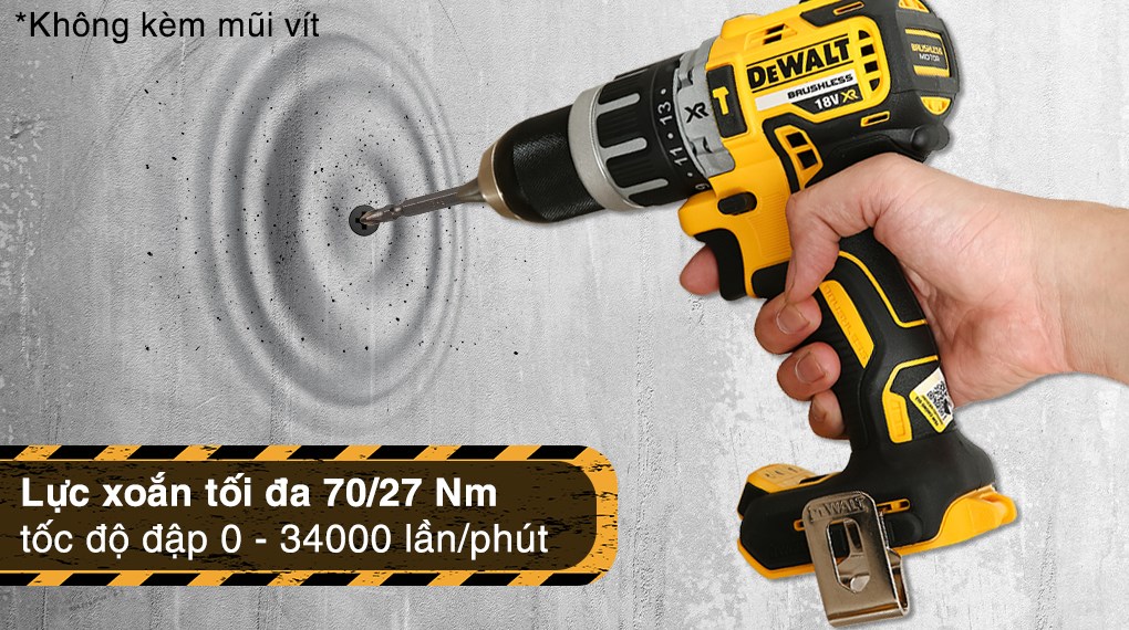 Máy khoan vặn vít động lực pin Dewalt DCD796N-KR 18V (không kèm pin, sạc)