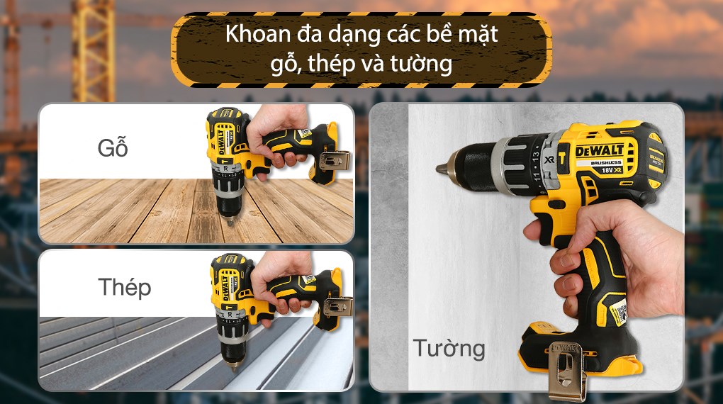 Máy khoan vặn vít động lực pin Dewalt DCD796N-KR 18V (không kèm pin, sạc)