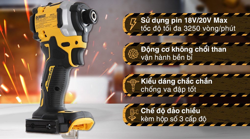 Máy vặn vít pin Dewalt DCF850N-B1 18V (không kèm pin, sạc)