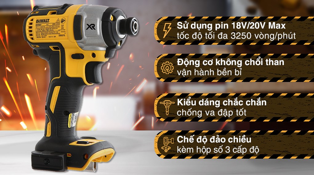 Máy vặn vít pin Dewalt DCF887N-KR 20V (không kèm pin, sạc)