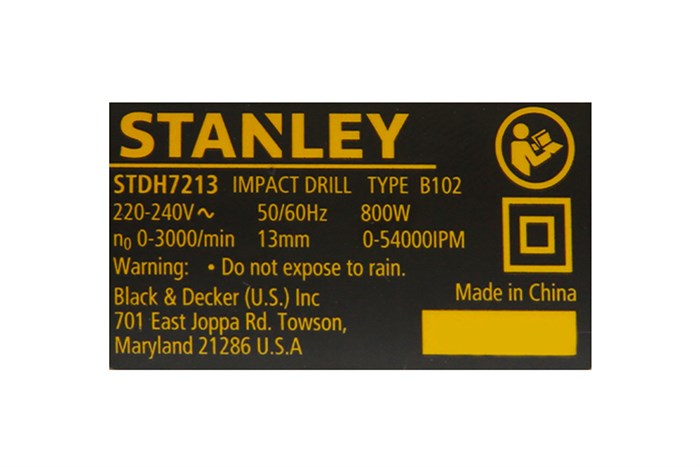 Máy khoan động lực điện Stanley STDH7213-B1 800W