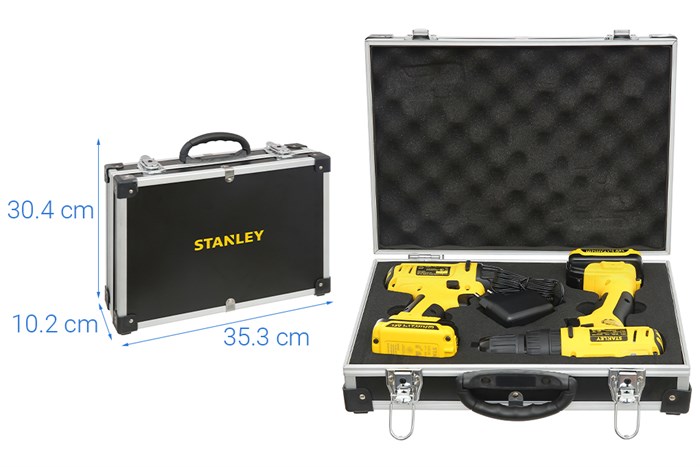 Bộ 2 máy khoan động lực pin Stanley SCHI121S2FK-B1 12V (2 pin, 1 sạc)
