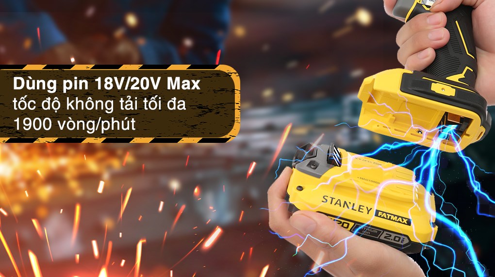 Máy khoan động lực pin Stanley SBD715D2K-B1 20V (2 pin 2 Ah, 1 sạc)
