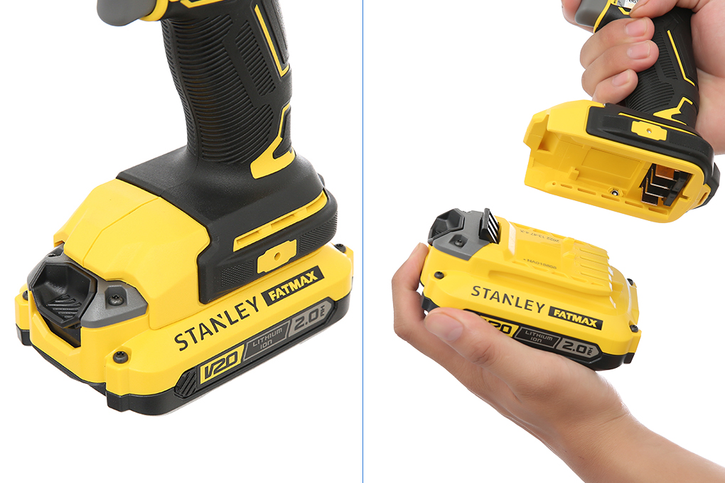 Máy khoan động lực pin Stanley SBD715D2K-B1 20V (2 pin 2 Ah, 1 sạc) Màu Đen - Vàng