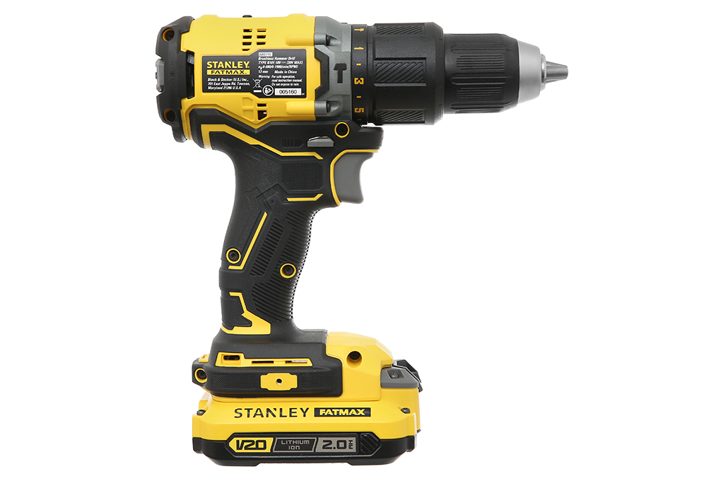 Máy khoan động lực pin Stanley SBD715D2K-B1 20V (2 pin 2 Ah, 1 sạc) Màu Đen - Vàng