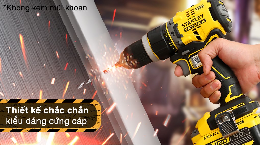 Máy khoan vặn vít động lực pin Stanley SBD721M2K-KR 18V (2 pin 4 Ah, 1 sạc)