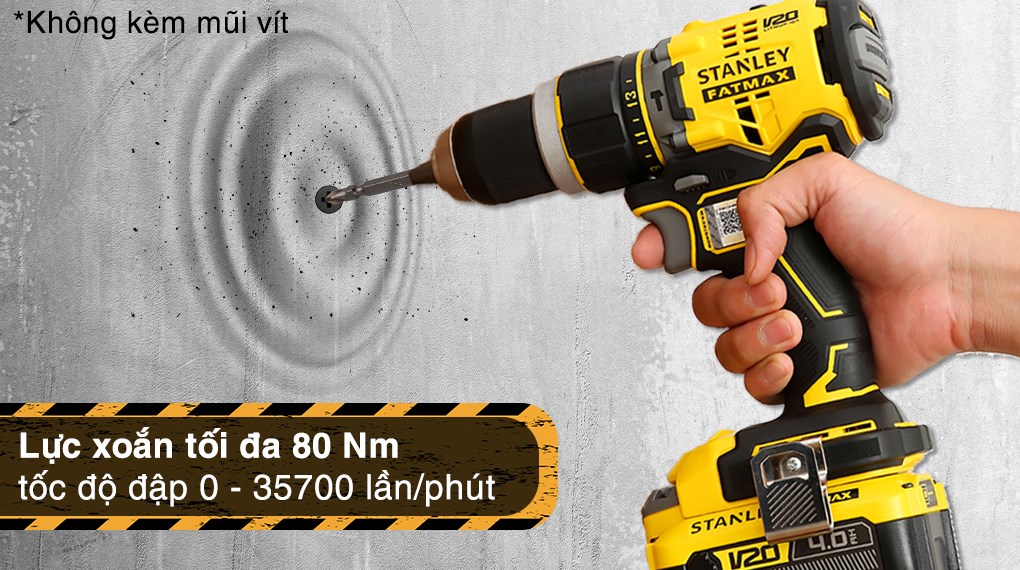 Máy khoan vặn vít động lực pin Stanley SBD721M2K-KR 18V (2 pin 4 Ah, 1 sạc)