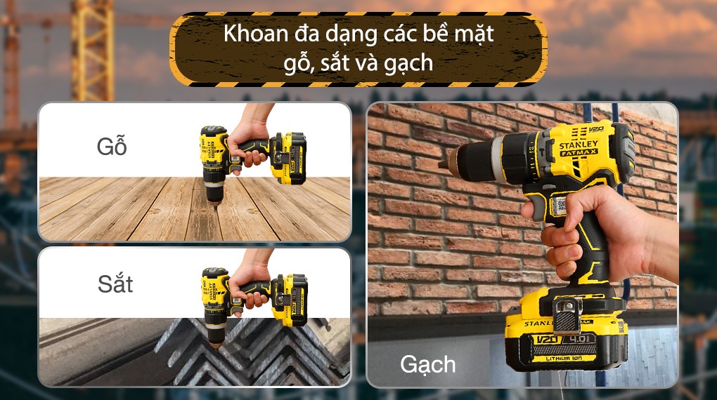 Máy khoan vặn vít động lực pin Stanley SBD721M2K-KR 18V (2 pin 4 Ah, 1 sạc)