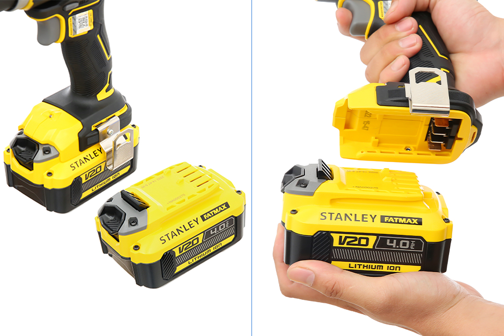 Máy khoan vặn vít động lực pin Stanley SBD721M2K-KR 18V (2 pin 4 Ah, 1 sạc) Màu Đen - Vàng