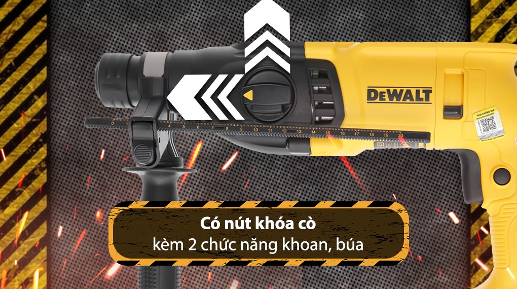 Máy khoan búa điện Dewalt D25032K-B1 710W