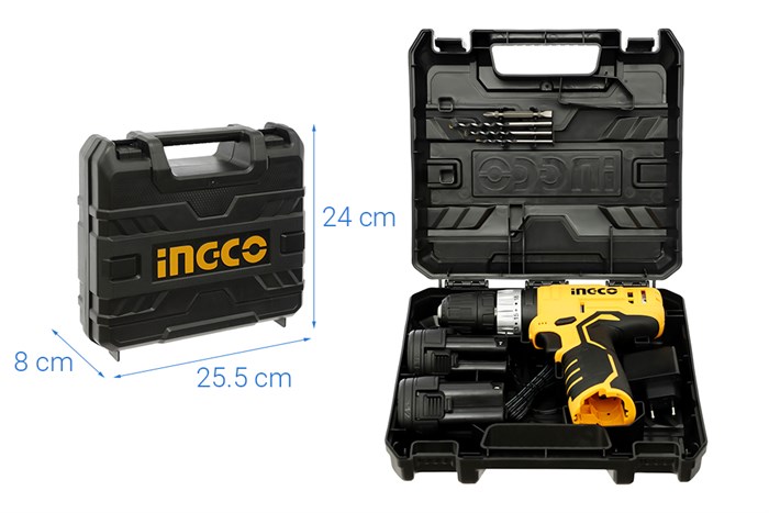 Máy khoan búa pin Ingco CIDLI1232 12V Màu Đen - Vàng