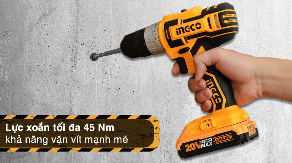 Máy khoan vặn vít pin Ingco CDLI20024 20V
