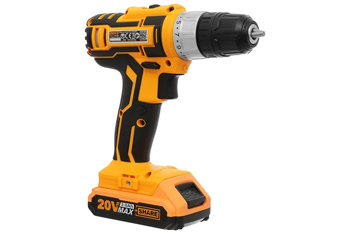 Máy khoan vặn vít pin Ingco CDLI20024 20V Màu Đen - Vàng