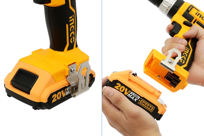 Máy khoan búa pin Ingco CIDLI2002 20V Màu Đen - Vàng