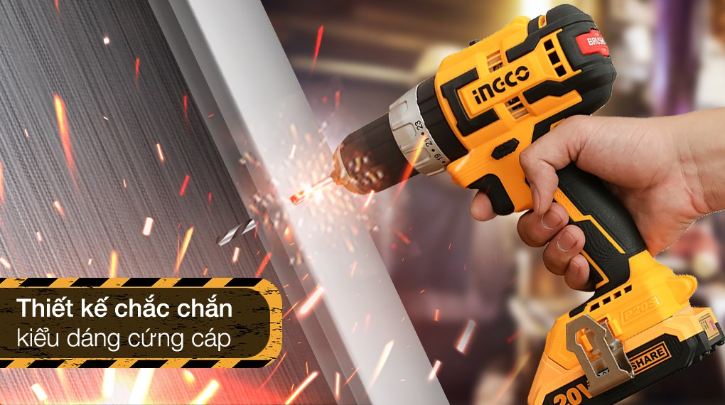 Máy khoan búa pin Ingco CIDLI20608 20V (2 pin)