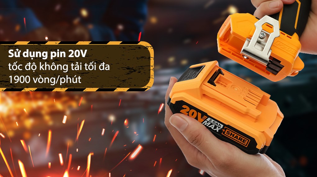 Máy khoan búa pin Ingco CIDLI20608 20V (2 pin)