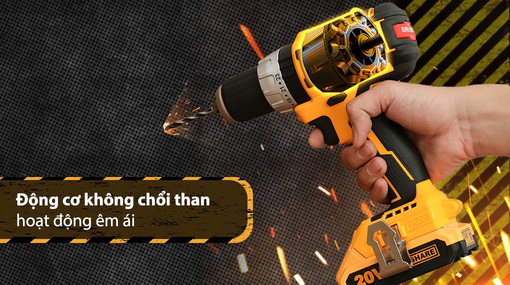 Máy khoan búa pin Ingco CIDLI20608 20V (2 pin)