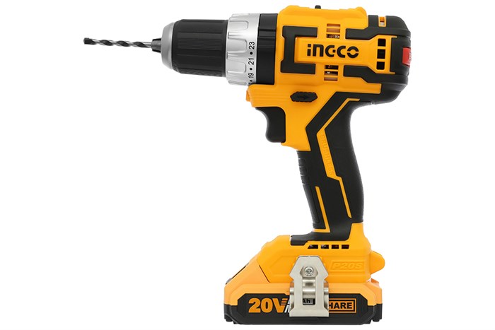 Máy khoan búa pin Ingco CIDLI20608 20V (2 pin) Màu Đen - Vàng