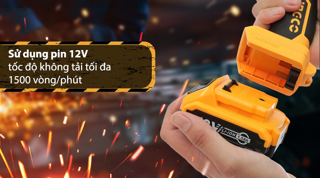 Máy khoan vặn vít pin Ingco CDLI1221 12V