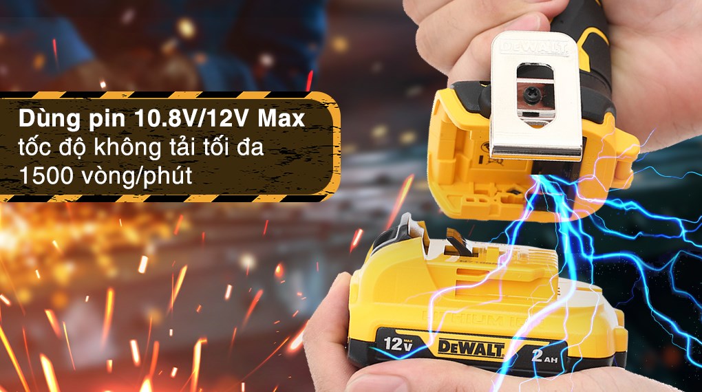 Bộ máy khoan đa năng pin Dewalt DCD703D2-B1 12V (2 pin, 1 sạc)