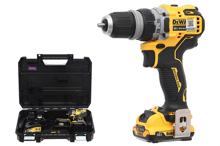 Bộ máy khoan đa năng pin Dewalt DCD703D2-B1 12V (2 pin, 1 sạc)