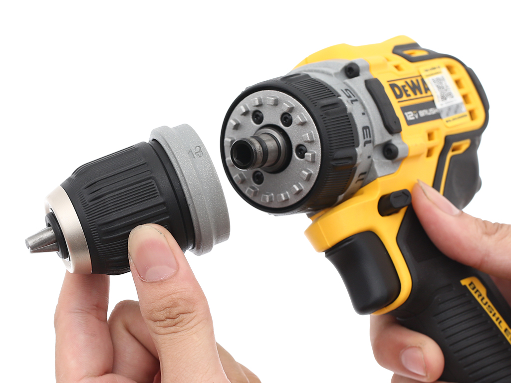 Bộ máy khoan đa năng pin Dewalt DCD703D2-B1 12V (2 pin, 1 sạc) Màu Đen - Vàng