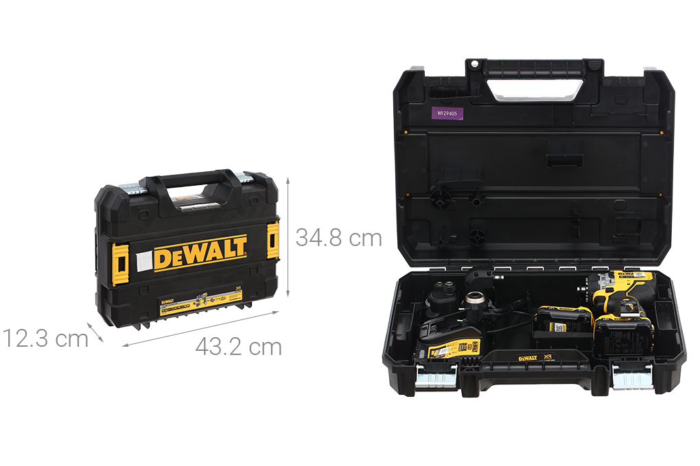 Bộ máy khoan đa năng pin Dewalt DCD703D2-B1 12V (2 pin, 1 sạc) Màu Đen - Vàng