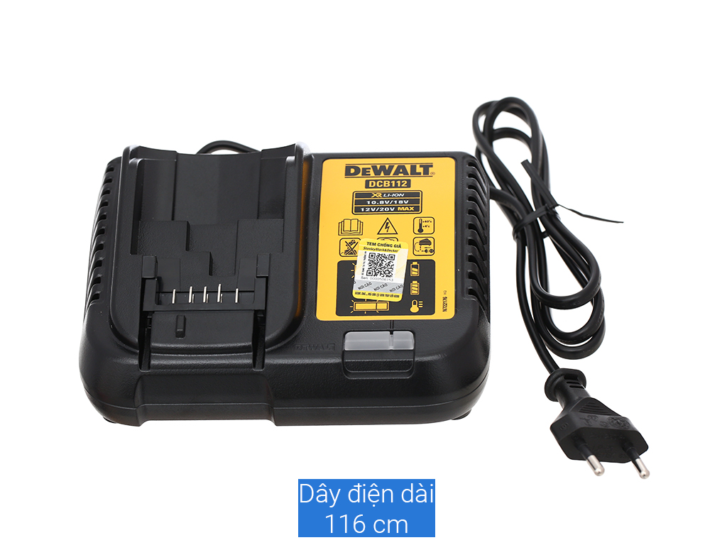 Bộ máy khoan đa năng pin Dewalt DCD703D2-B1 12V (2 pin, 1 sạc) Màu Đen - Vàng