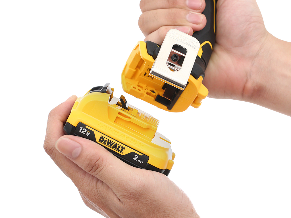 Bộ máy khoan đa năng pin Dewalt DCD703D2-B1 12V (2 pin, 1 sạc) Màu Đen - Vàng