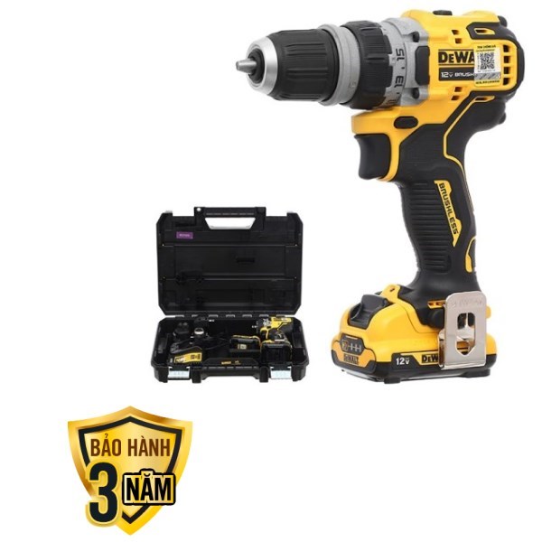 Bộ máy khoan đa năng pin Dewalt DCD703D2-B1 12V (2 pin, 1 sạc)