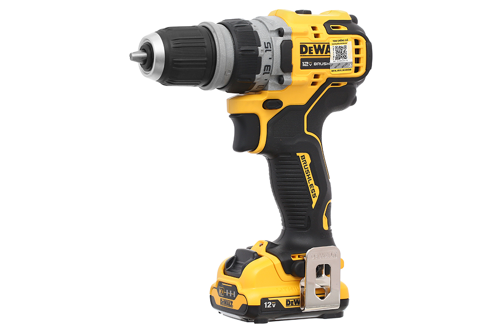 Bộ máy khoan đa năng pin Dewalt DCD703D2-B1 12V (2 pin, 1 sạc) Màu Đen - Vàng