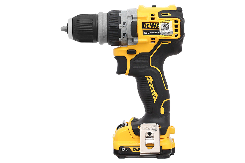 Bộ máy khoan đa năng pin Dewalt DCD703D2-B1 12V (2 pin, 1 sạc) Màu Đen - Vàng
