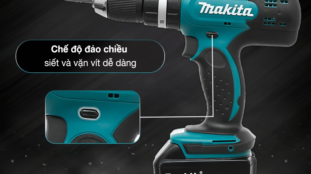 Máy khoan vặn vít động lực pin Makita DHP453SFX8 18V (1 pin, 1 sạc)