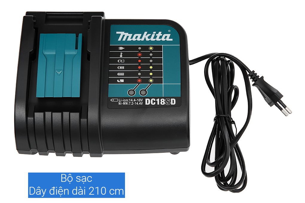 Máy khoan vặn vít động lực pin Makita DHP453SFX8 18V (1 pin, 1 sạc) Màu Xanh lá