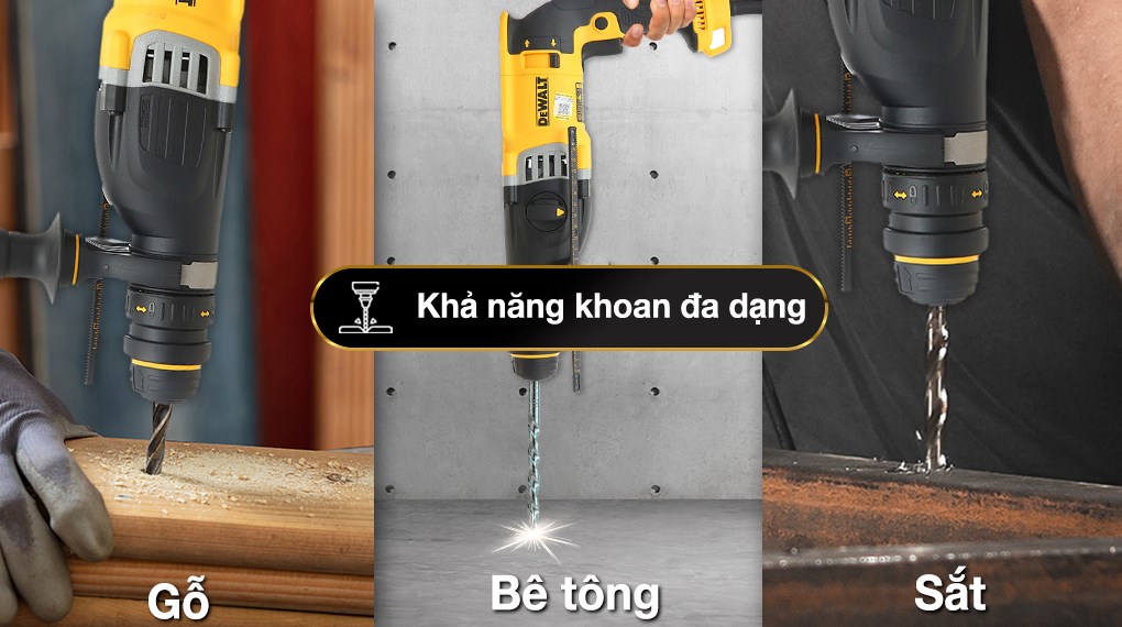 Máy khoan búa điện Dewalt D25144KA-B1 900W