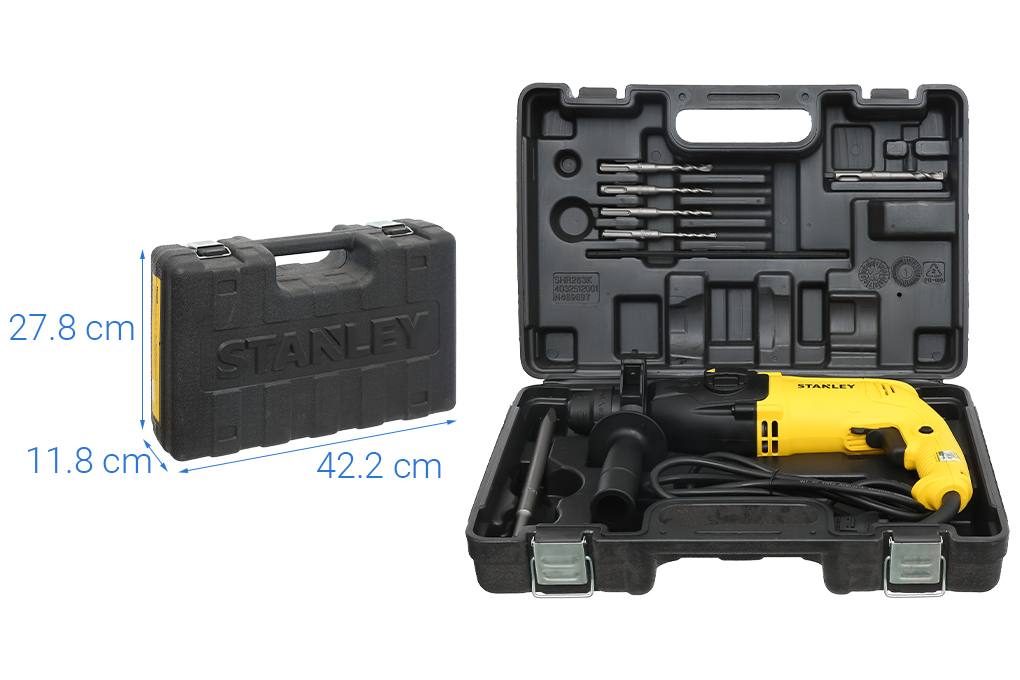 Máy khoan búa điện Stanley SHR243KA-B1 780W Màu Đen - Vàng